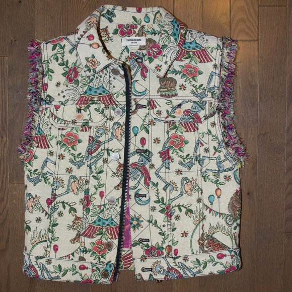 Zadig & Voltaire Kio Deluxe Tapestry Vest - Picture 2 of 10